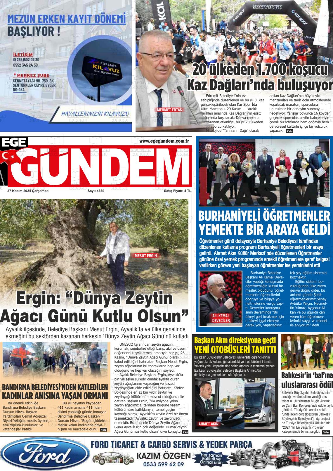 EGE GÜNDEM Gazetesi