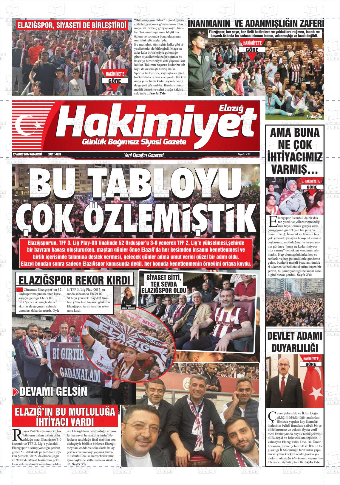ELAZIĞ HAKİMİYET Gazetesi