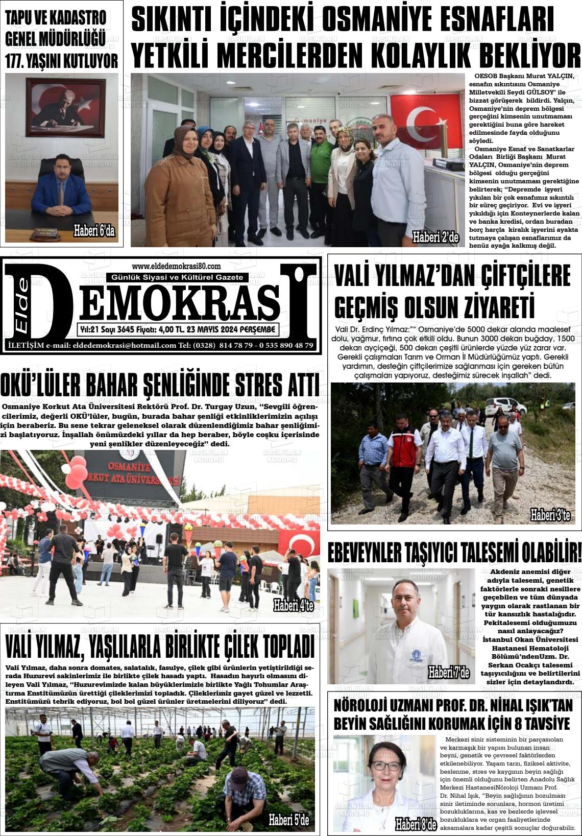 ELDE DEMOKRASİ Gazetesi
