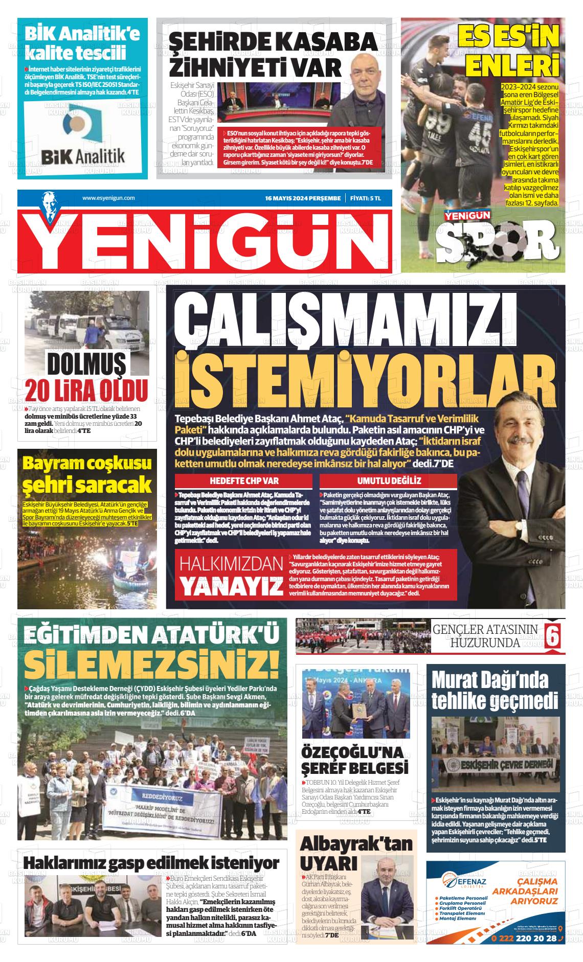 ESKİŞEHİR YENİGÜN Gazetesi