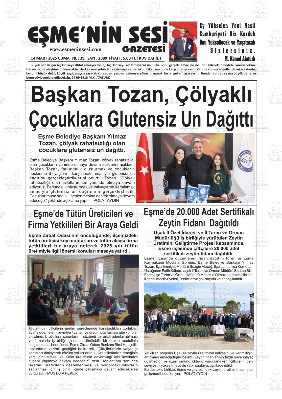 EŞME’NİN SESİ Gazetesi