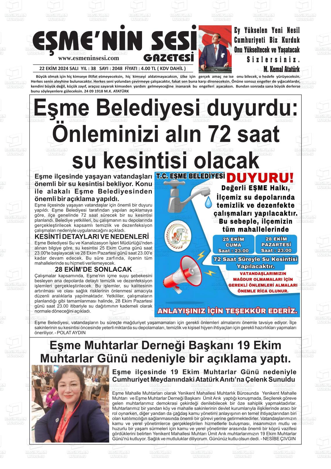 EŞME’NİN SESİ Gazetesi