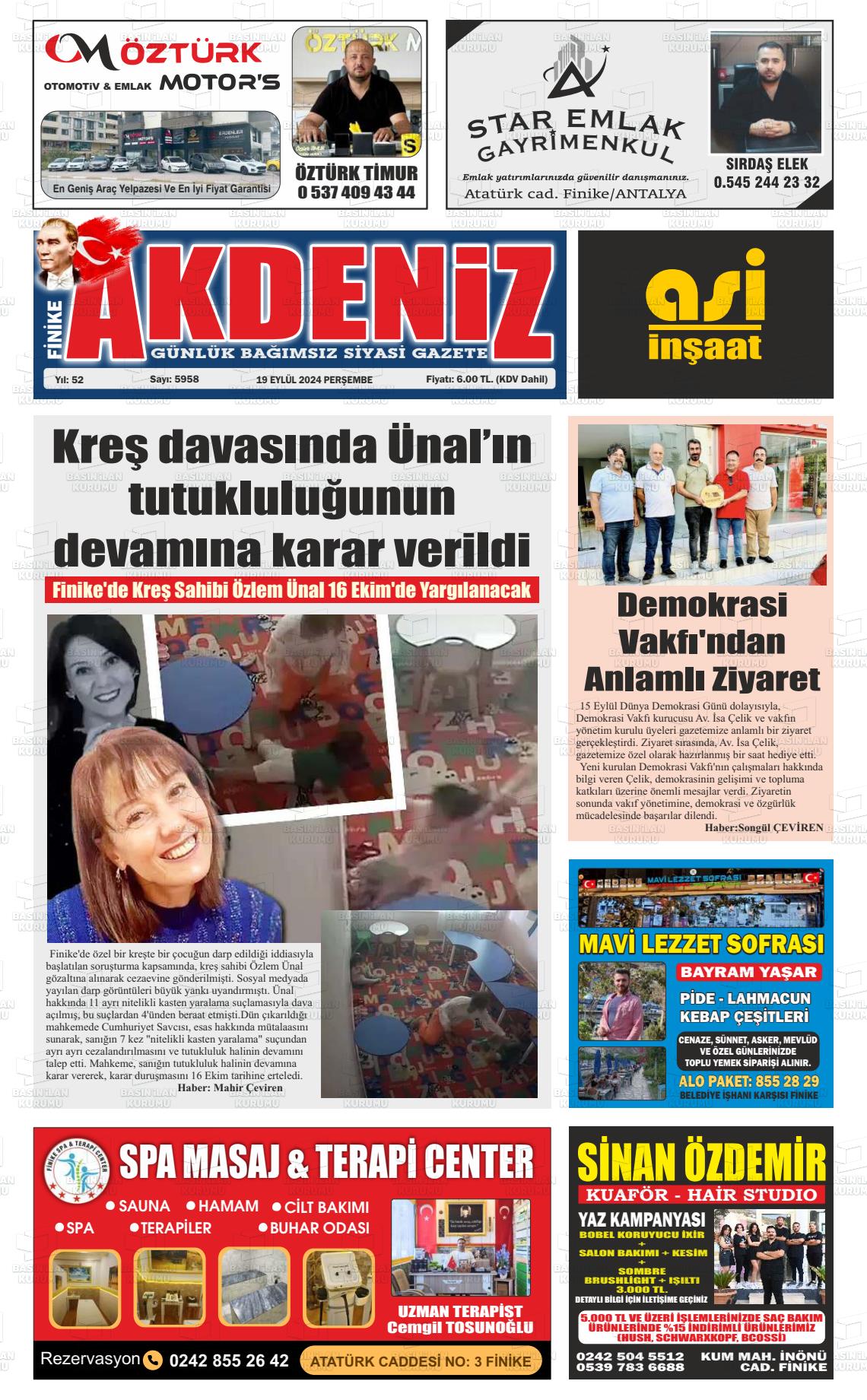 FİNİKE AKDENİZ Gazetesi