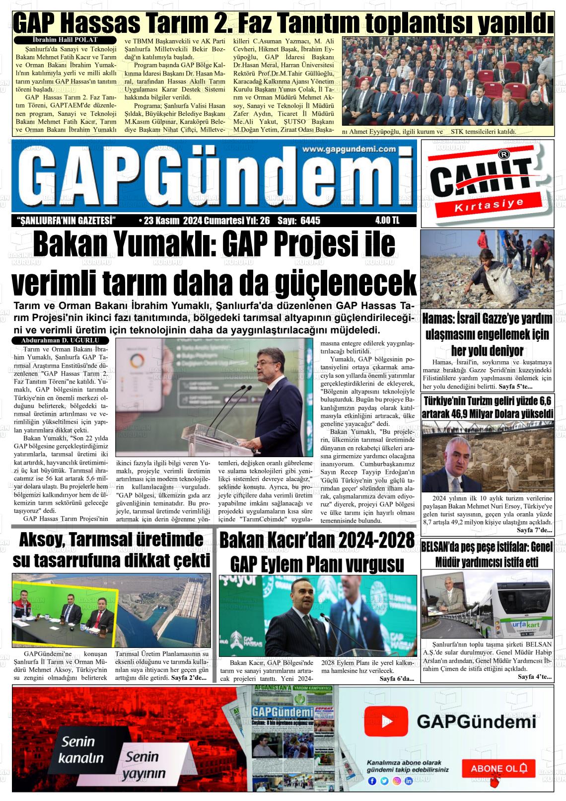 GAP GÜNDEMİ Gazetesi