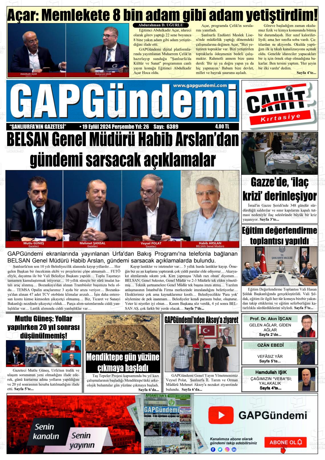 GAP GÜNDEMİ Gazetesi