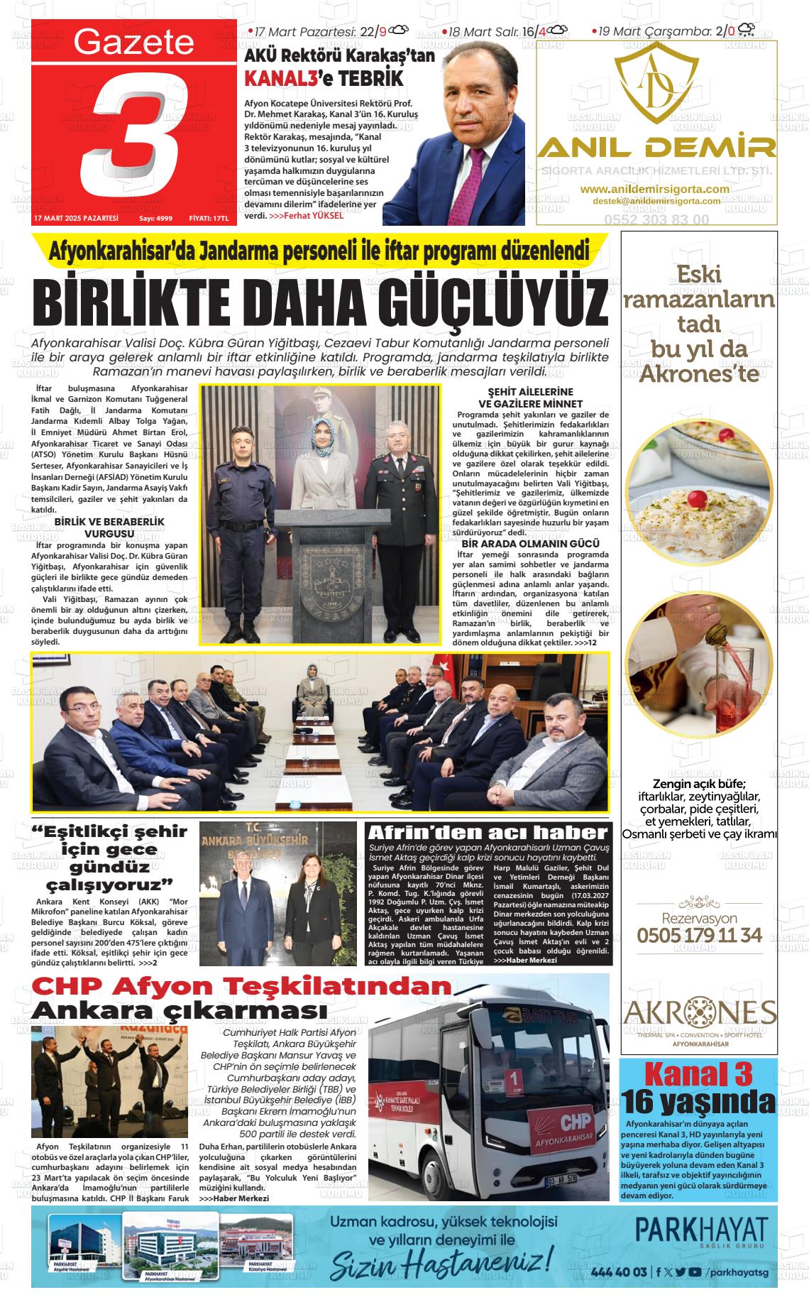 GAZETE 3 Gazetesi