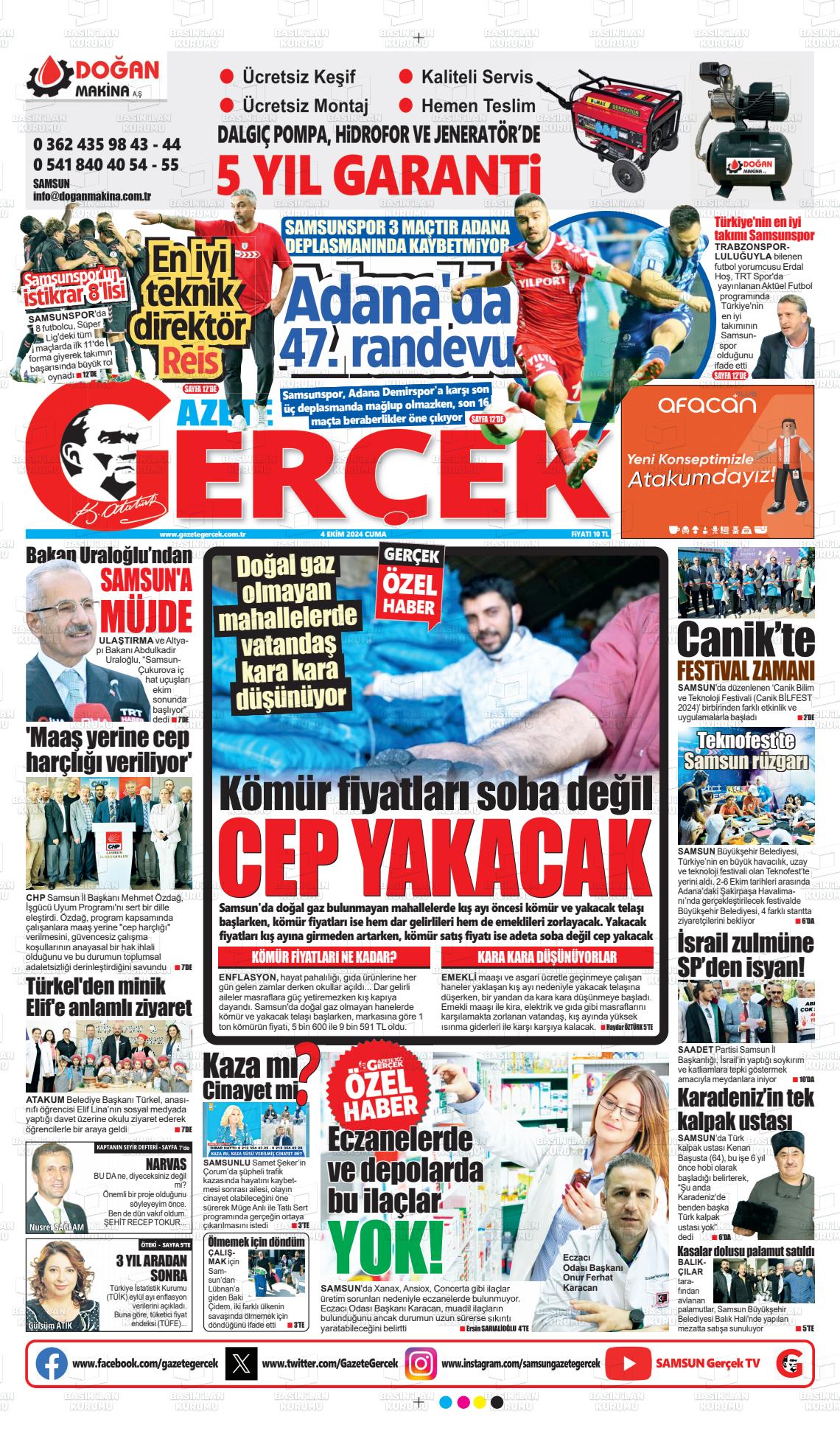 GAZETE GERÇEK Gazetesi