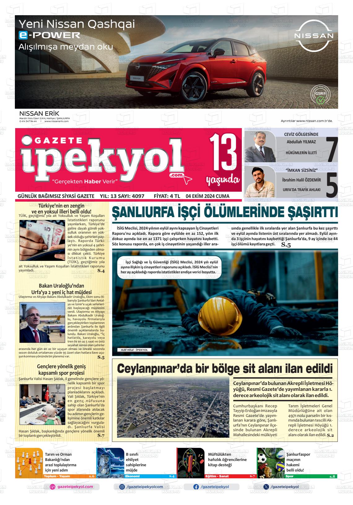 GAZETE İPEKYOL Gazetesi