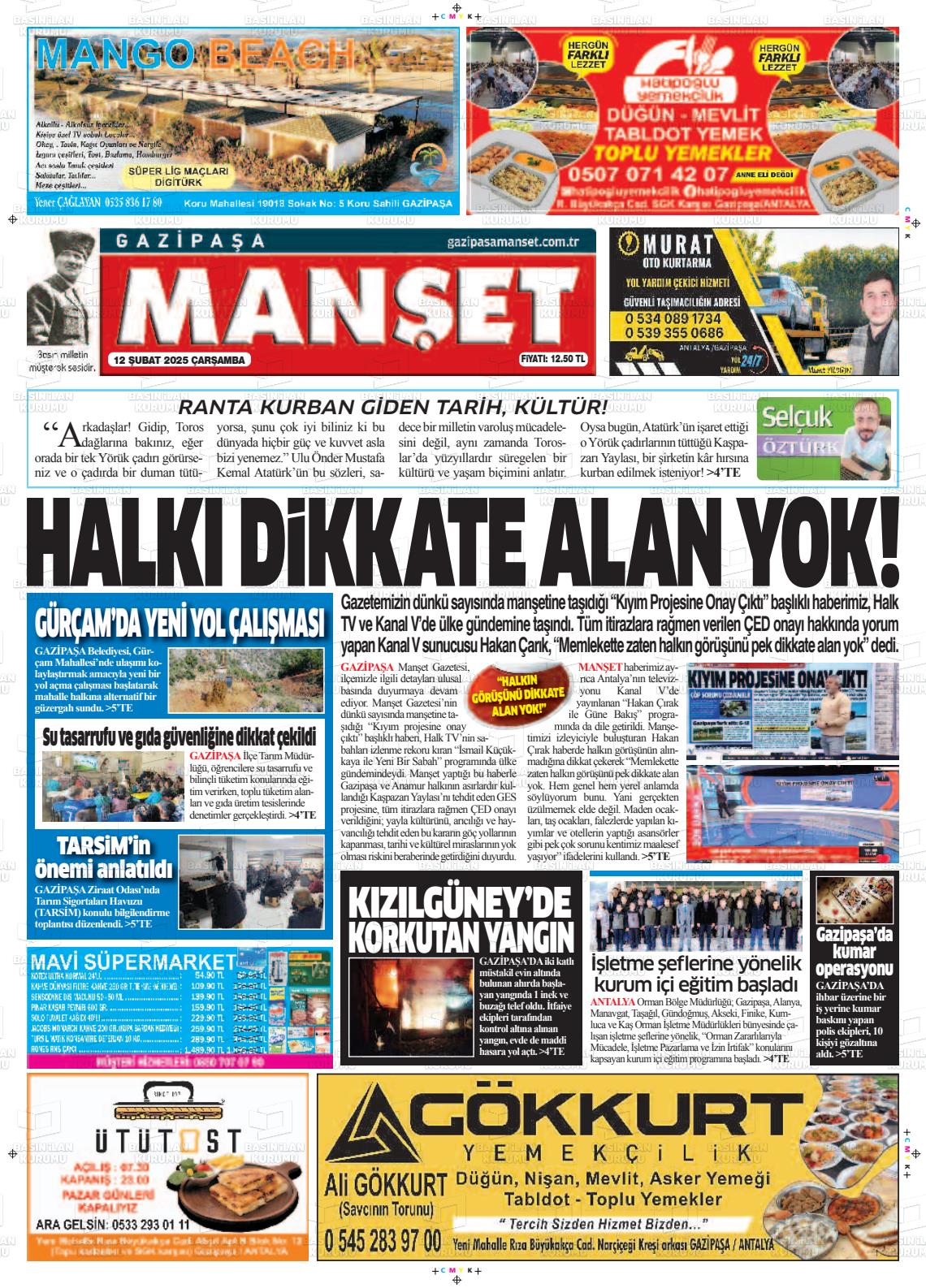 GAZİPAŞA MANŞET Gazetesi