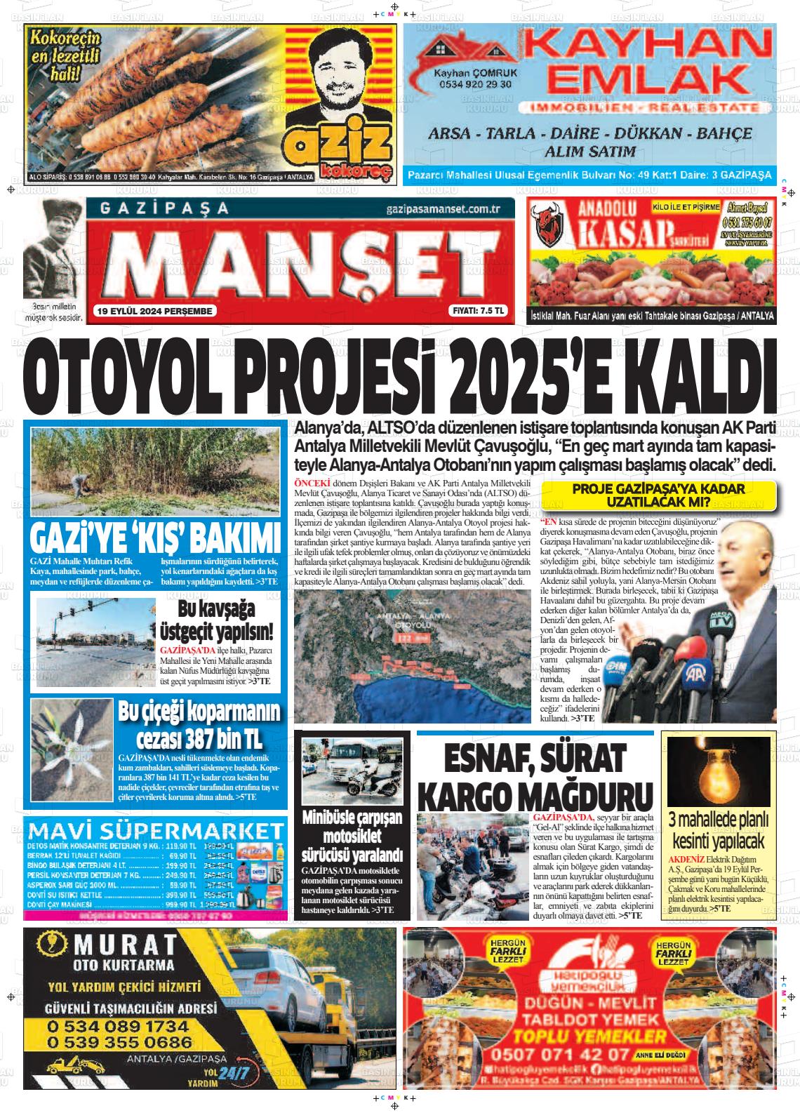 GAZİPAŞA MANŞET Gazetesi