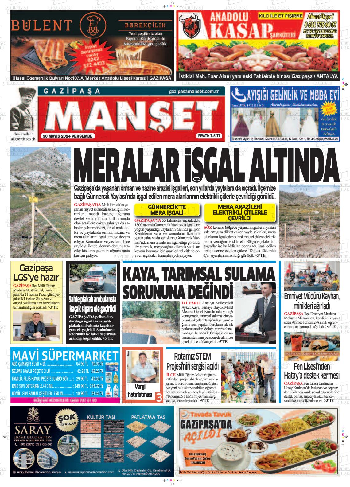 GAZİPAŞA MANŞET Gazetesi