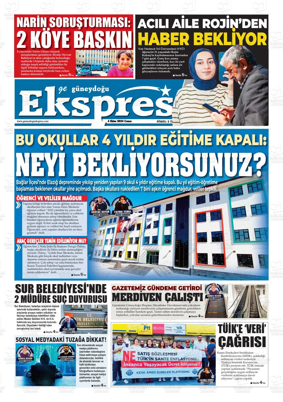 GE GÜNEYDOĞU EKSPRES Gazetesi