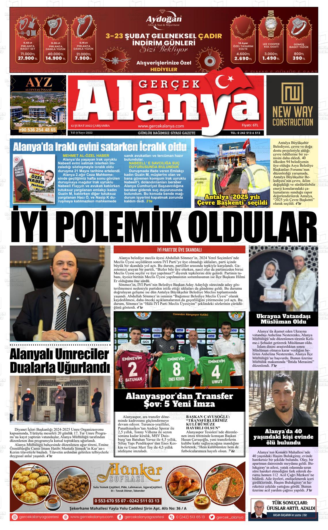 GERÇEK ALANYA Gazetesi