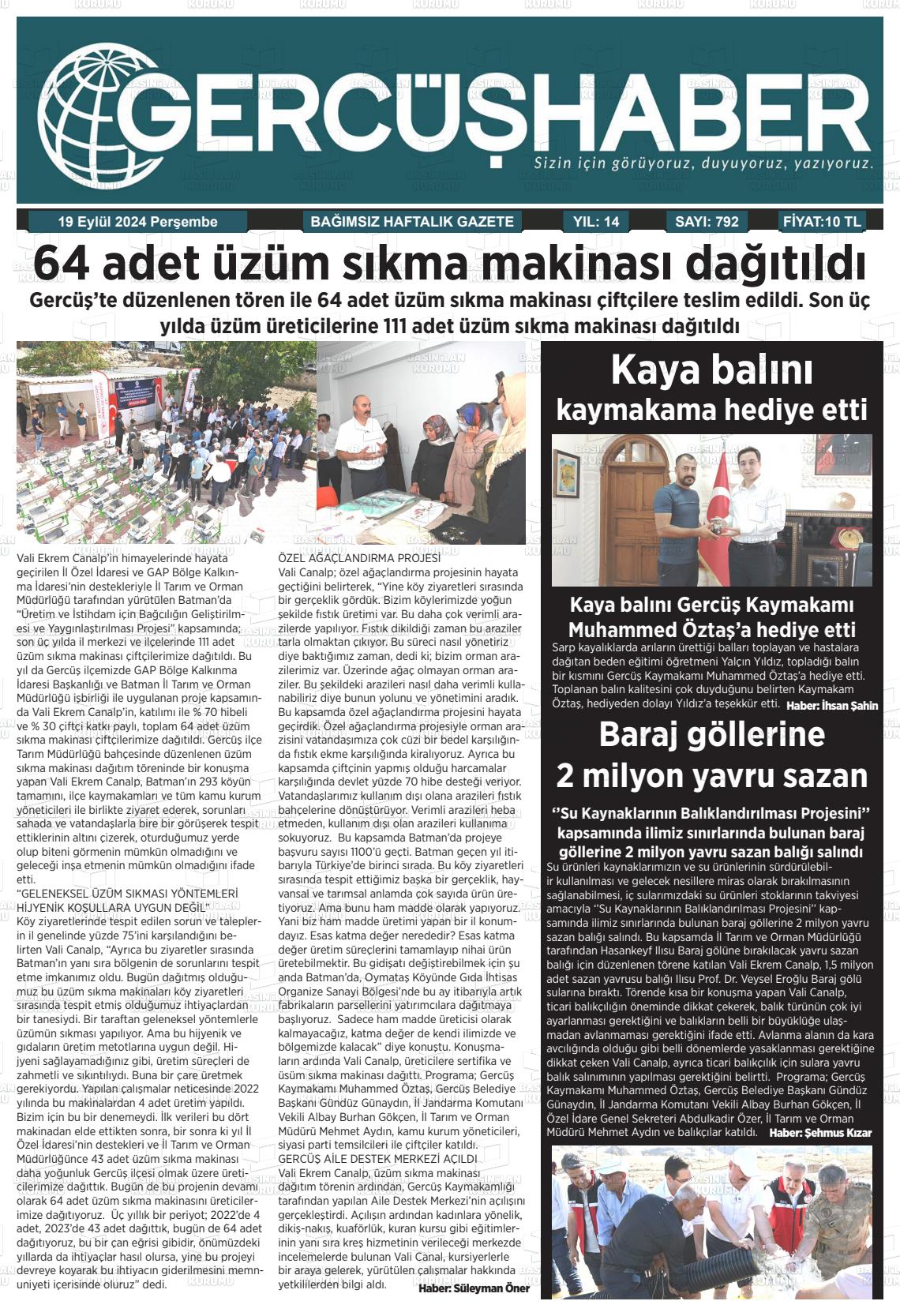 GERCÜŞ HABER Gazetesi