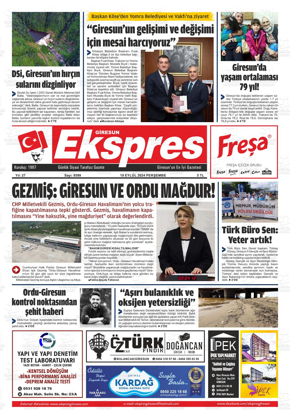 GİRESUN EKSPRES Gazetesi