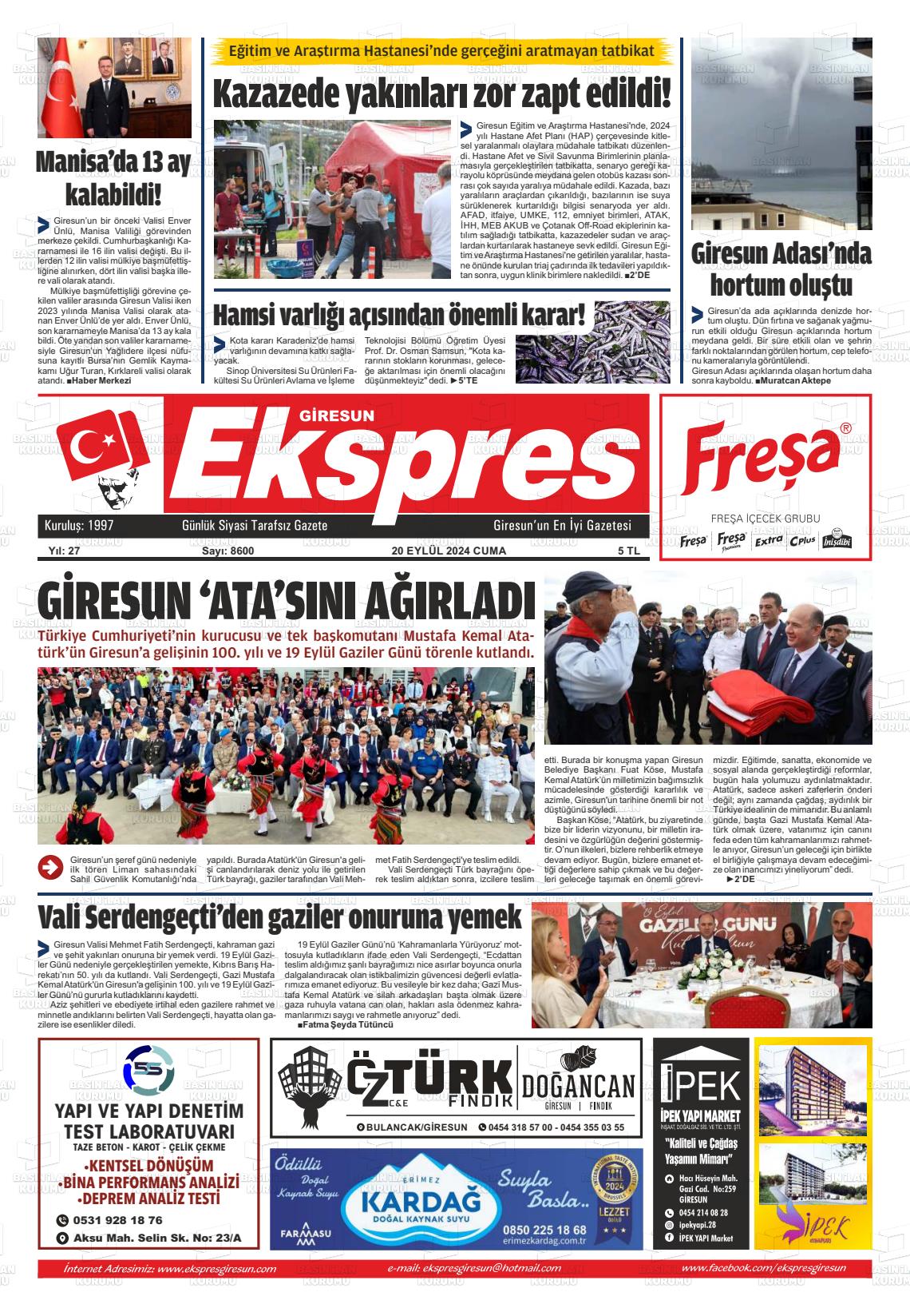 GİRESUN EKSPRES Gazetesi