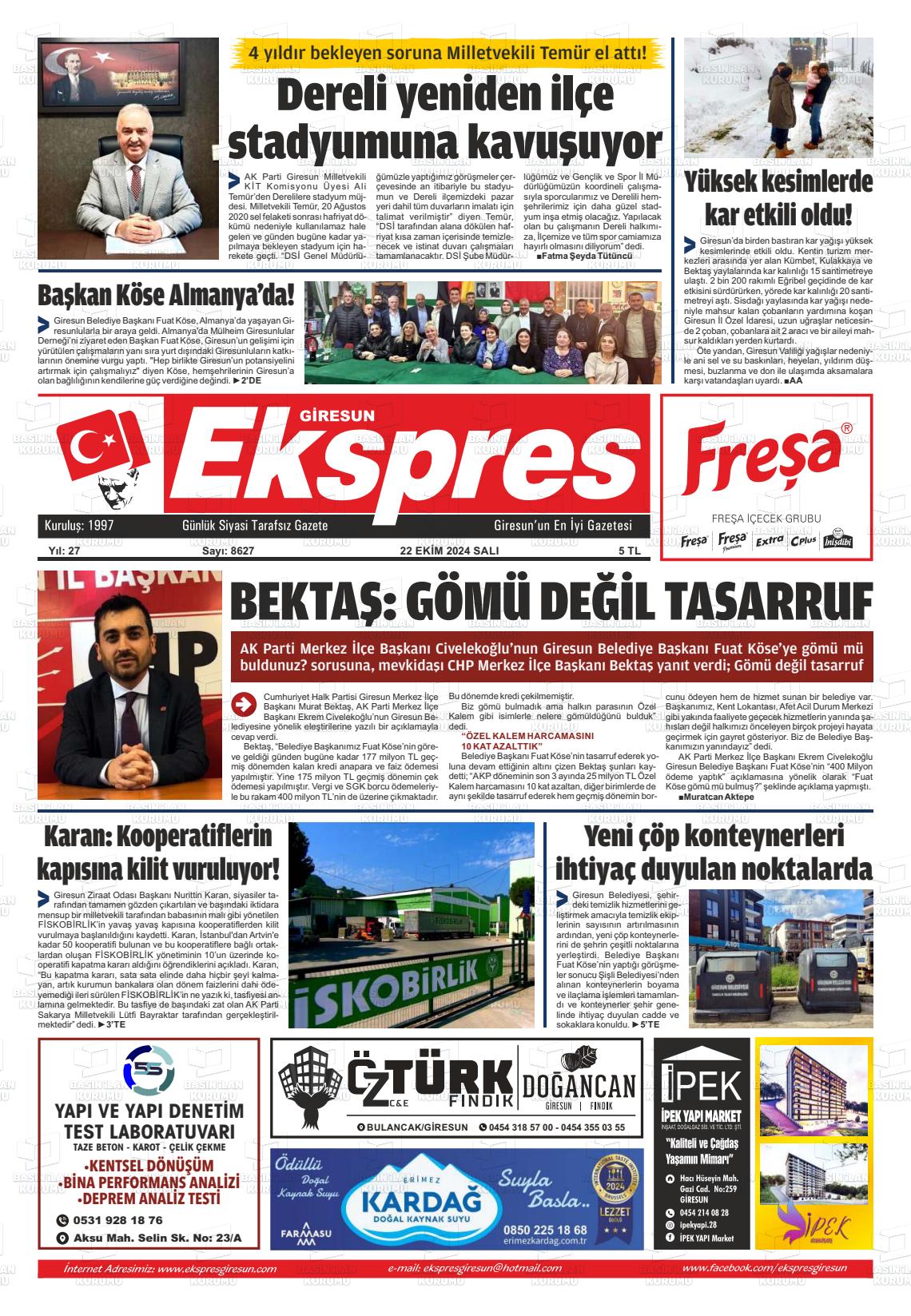 GİRESUN EKSPRES Gazetesi