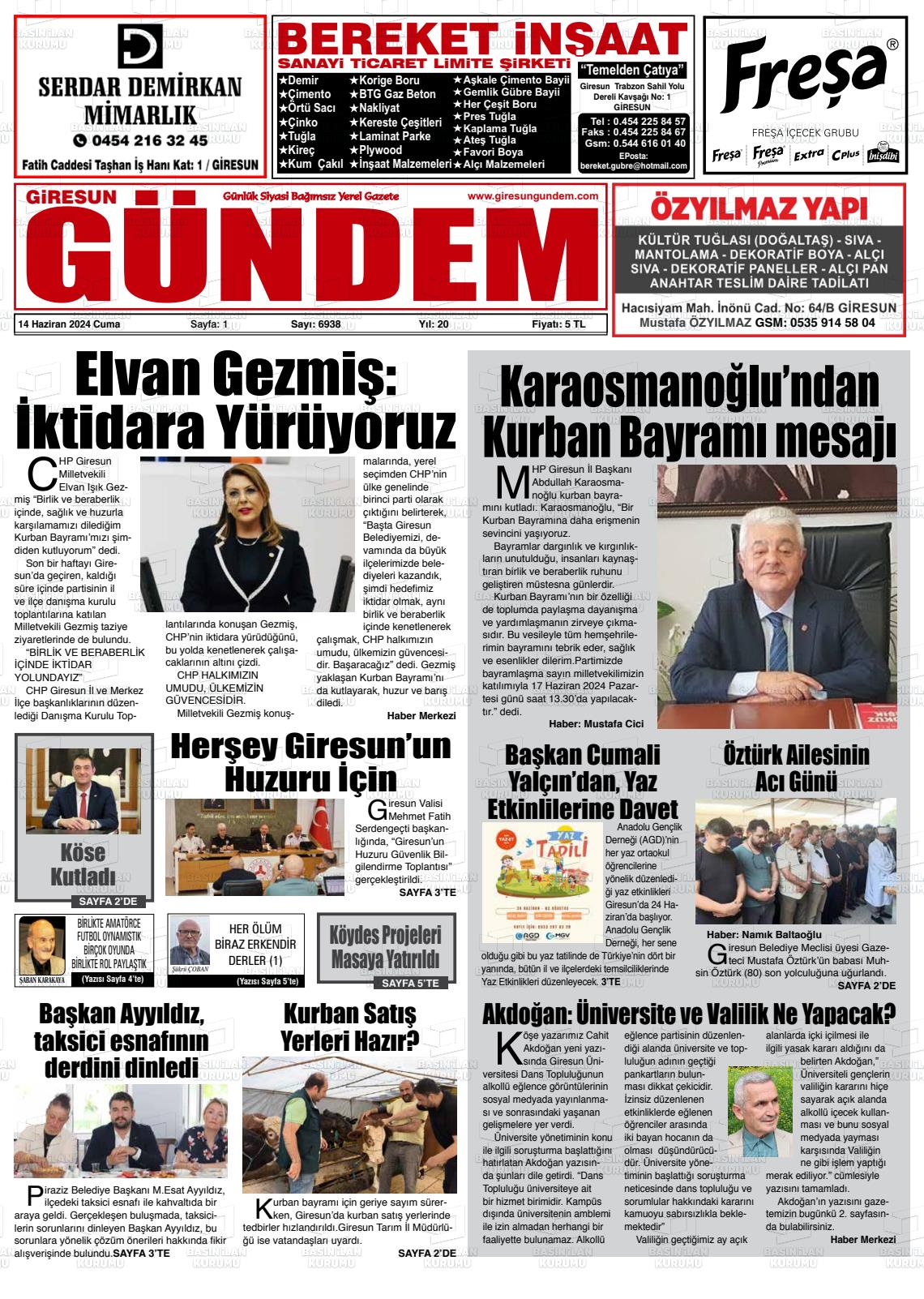 GİRESUN GÜNDEM Gazetesi