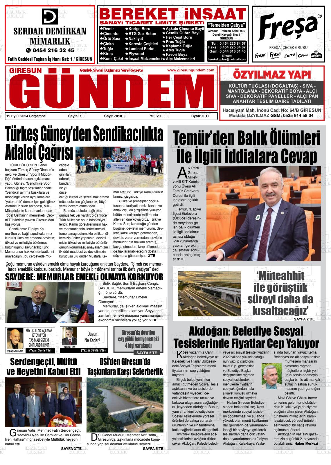 GİRESUN GÜNDEM Gazetesi