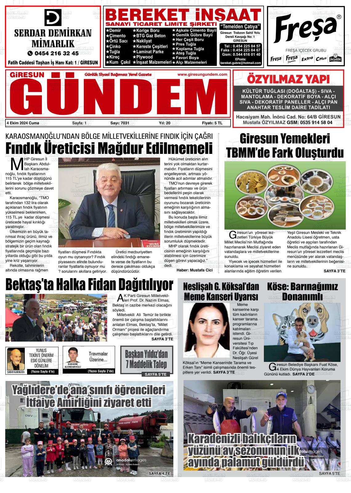 GİRESUN GÜNDEM Gazetesi