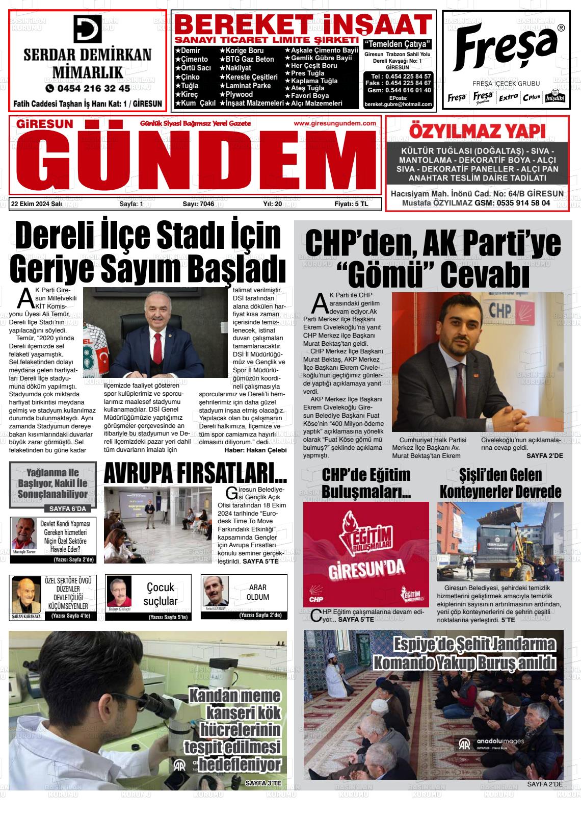 GİRESUN GÜNDEM Gazetesi