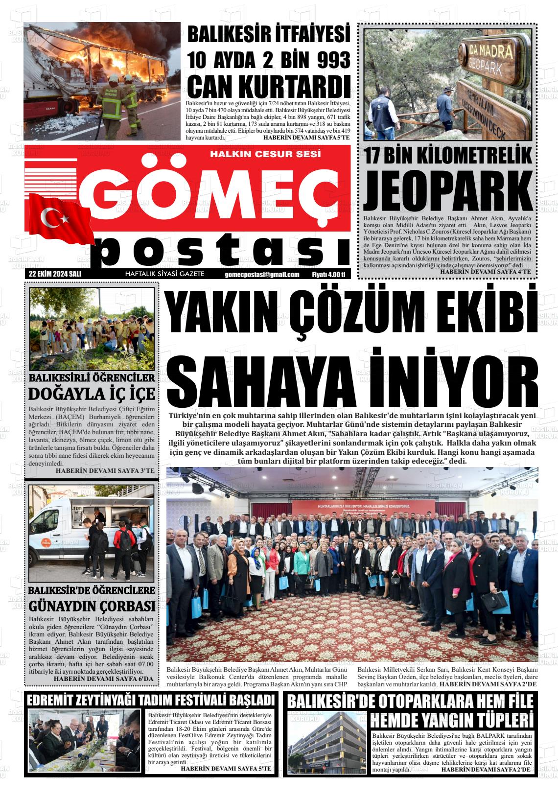 GÖMEÇ POSTASI Gazetesi