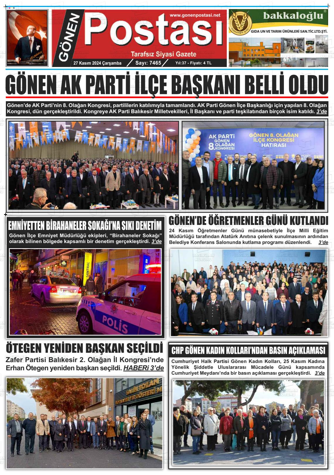 GÖNEN POSTASI Gazetesi