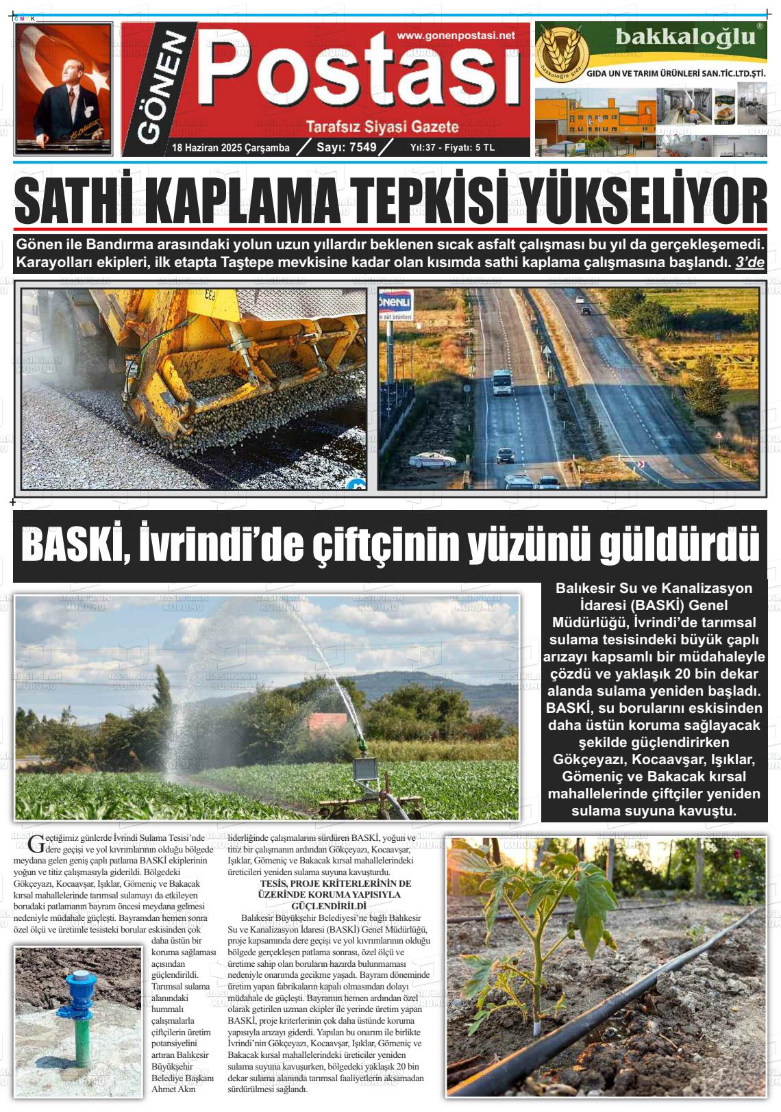 GÖNEN POSTASI Gazetesi