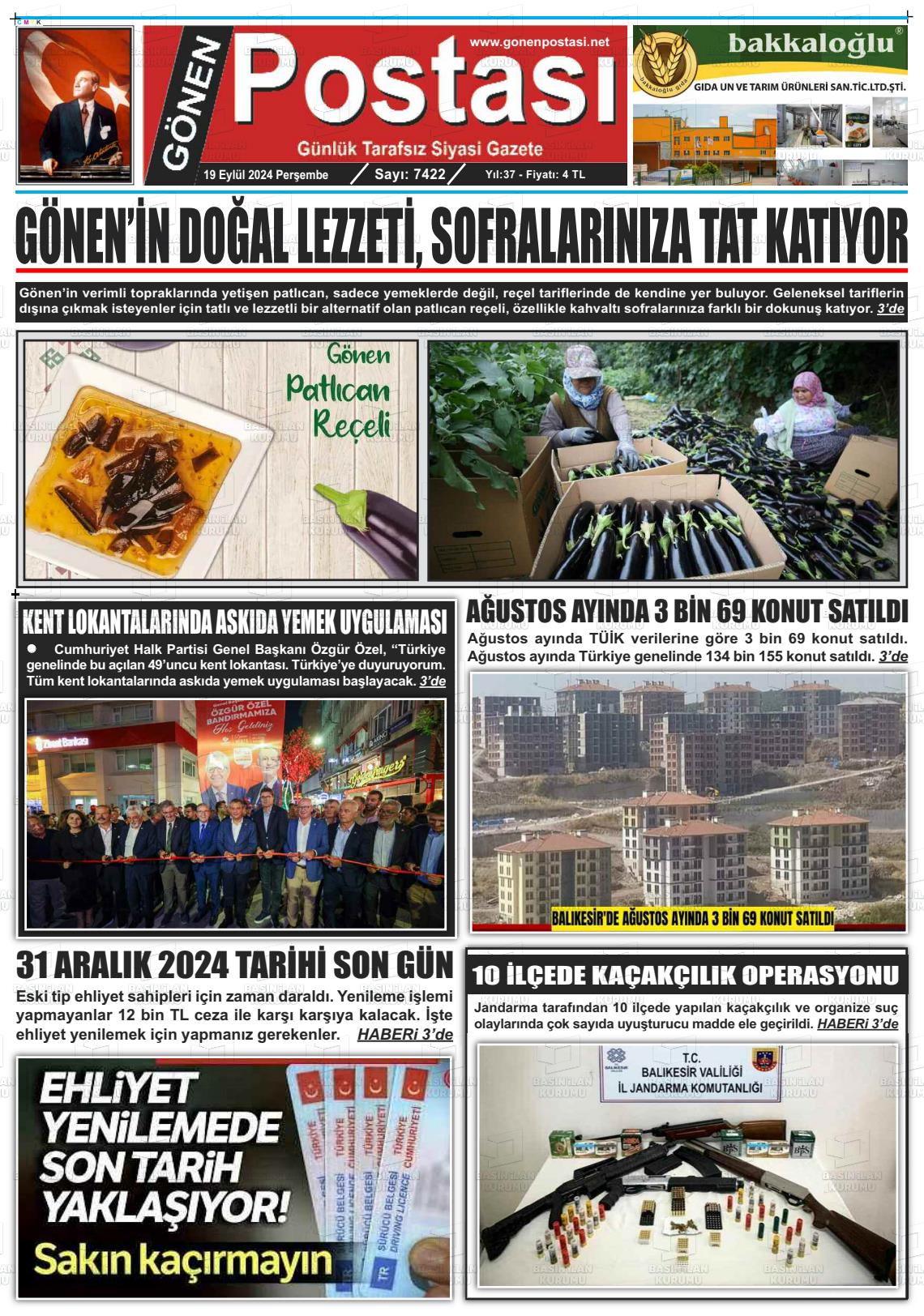 GÖNEN POSTASI Gazetesi