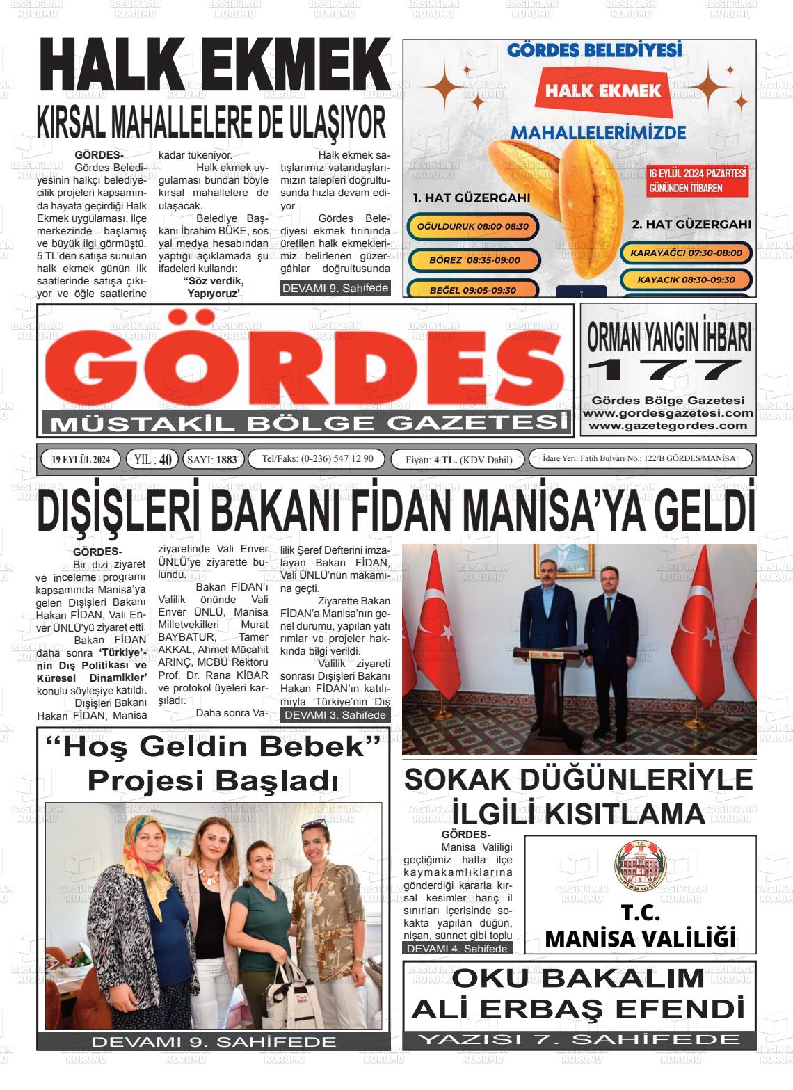 GÖRDES MÜSTAKİL BÖLGE Gazetesi