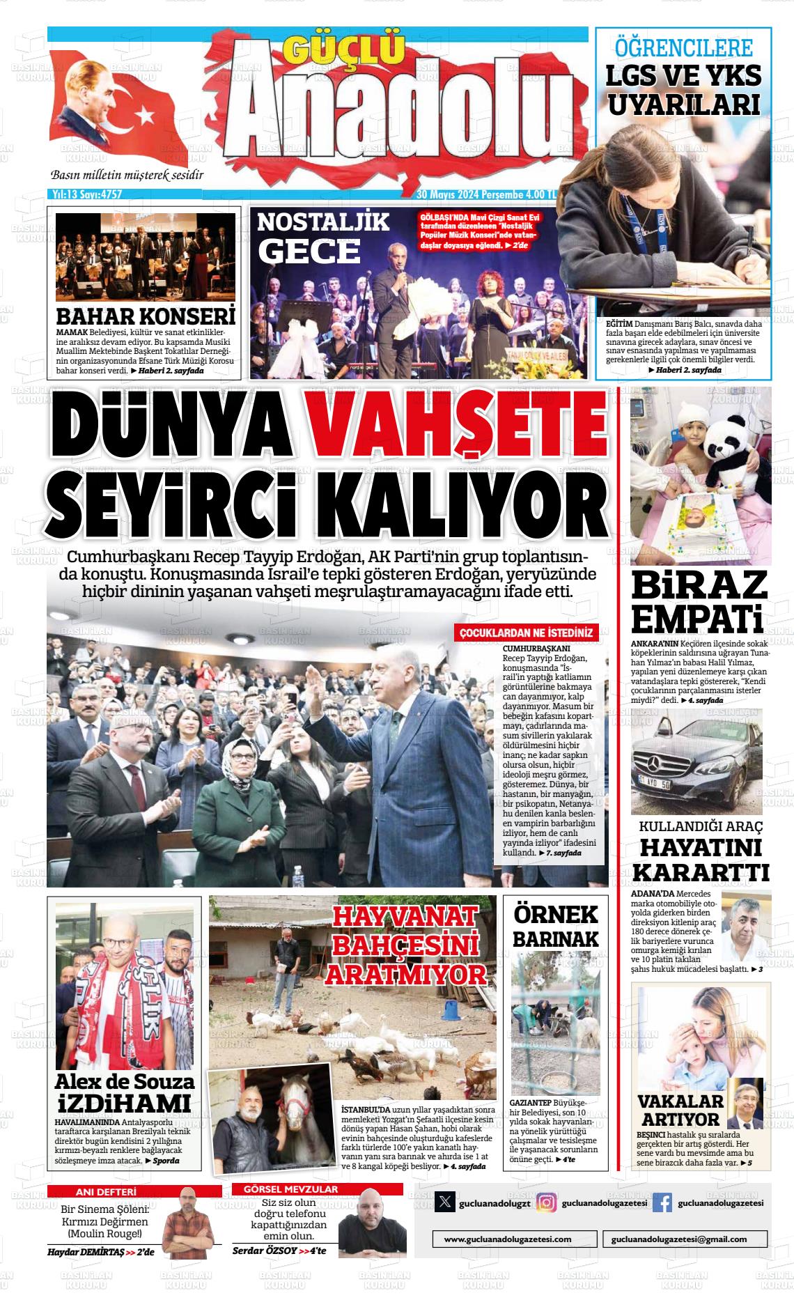 GÜÇLÜ ANADOLU Gazetesi