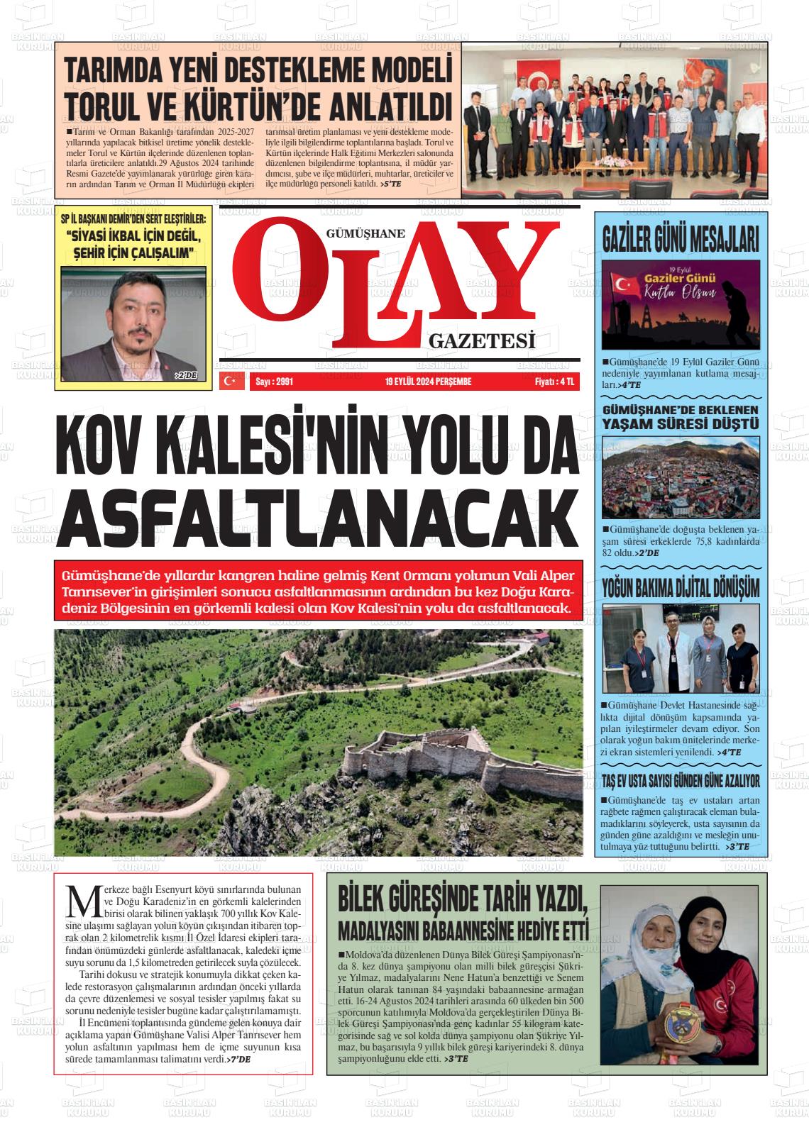 GÜMÜŞHANE OLAY Gazetesi