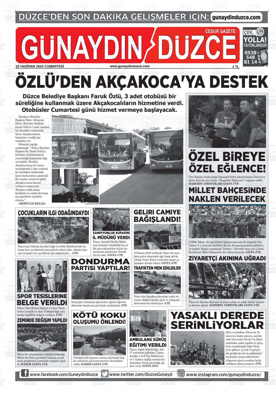 GÜNAYDIN DÜZCE Gazetesi