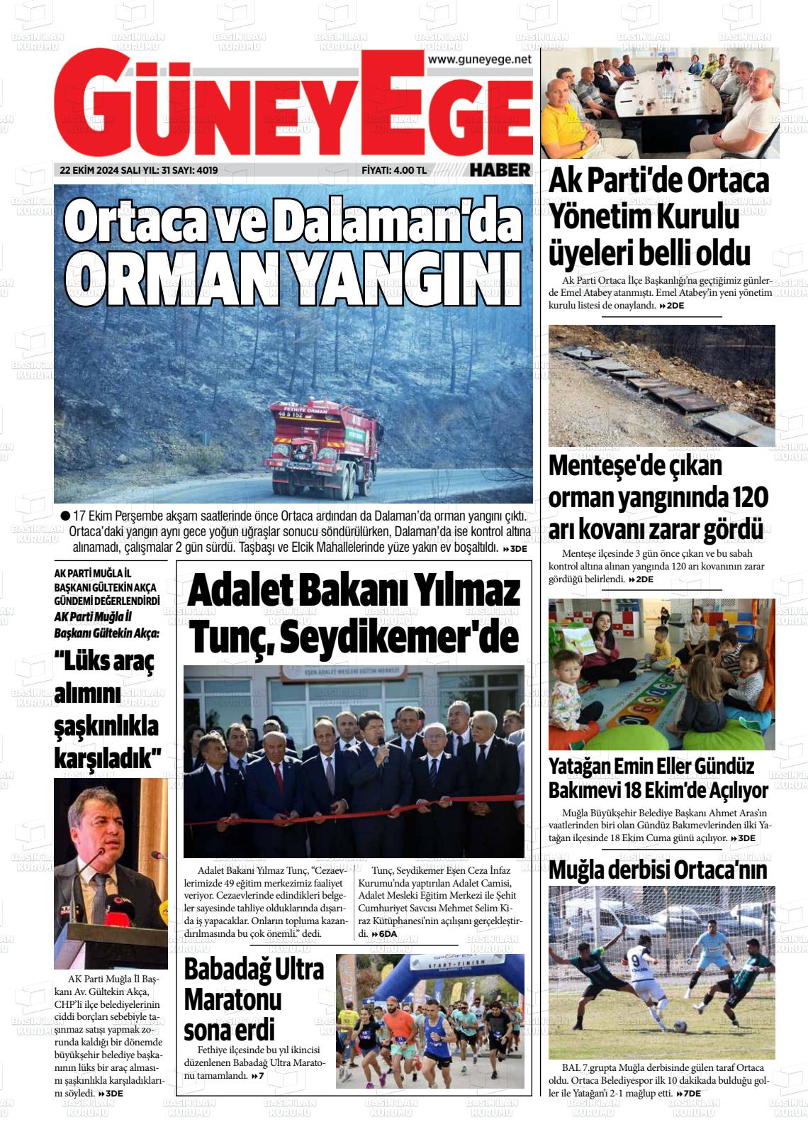 GÜNEYEGE HABER Gazetesi