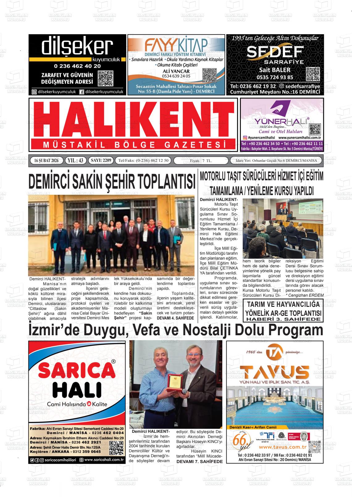 HALIKENT MÜSTAKİL BÖLGE Gazetesi