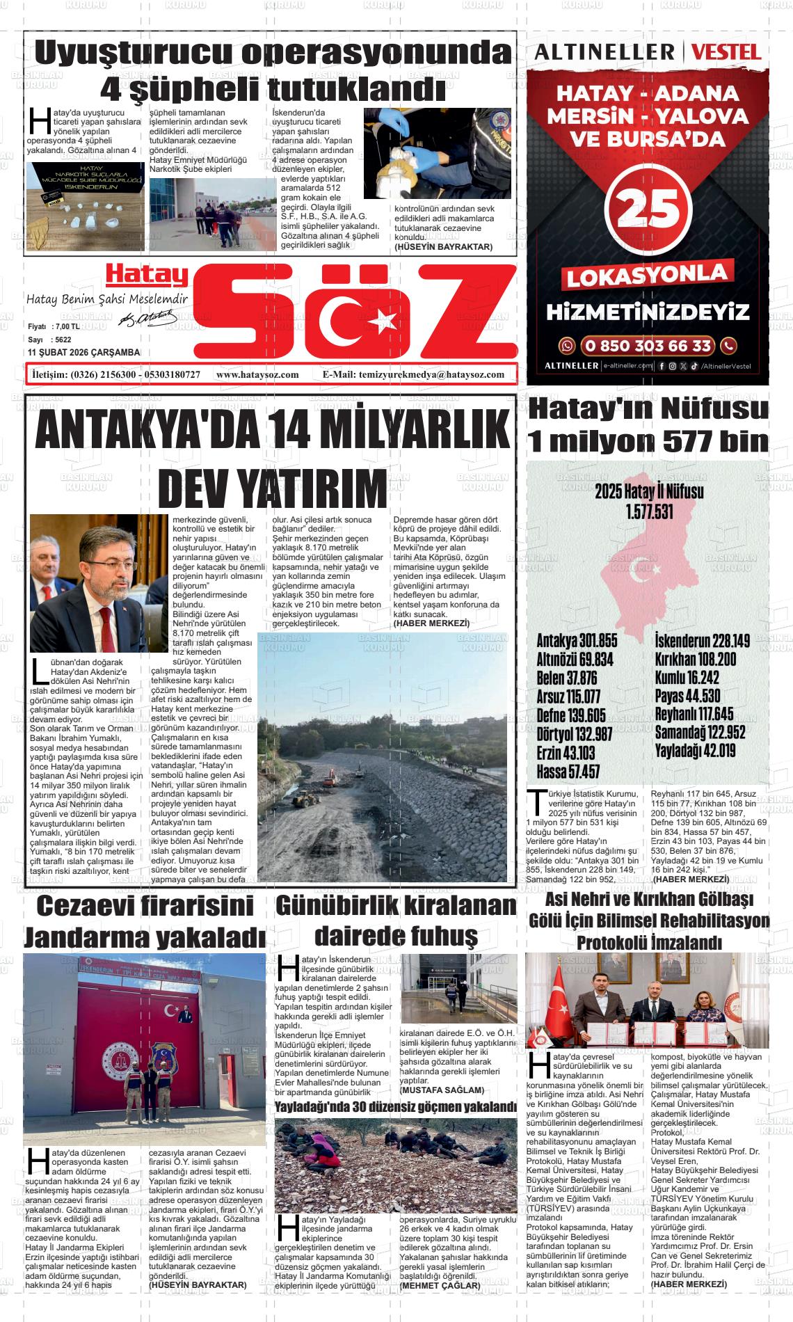 HATAY SÖZ Gazetesi