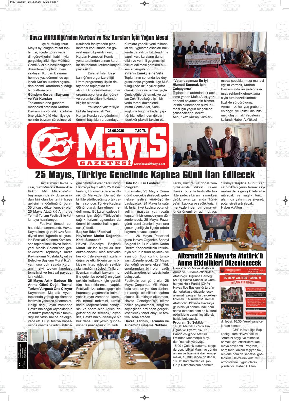 HAVZA 25 MAYIS Gazetesi