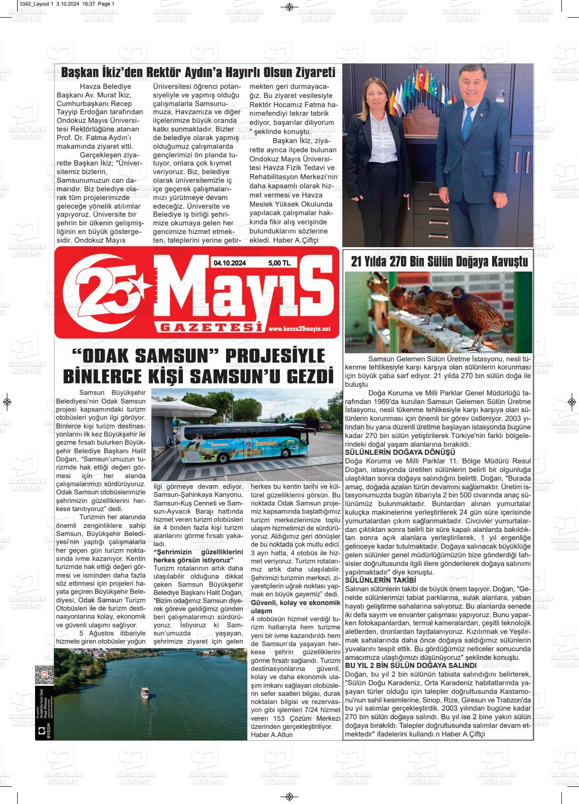 HAVZA 25 MAYIS Gazetesi