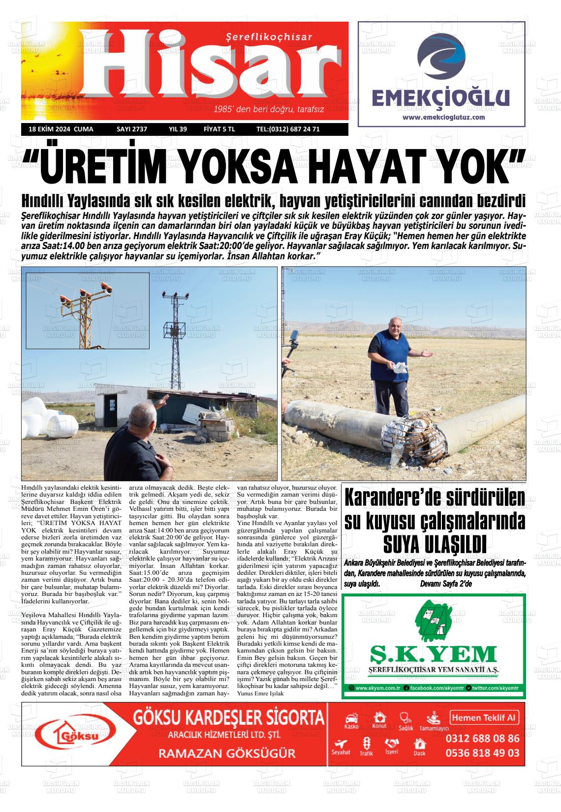 HİSAR Gazetesi