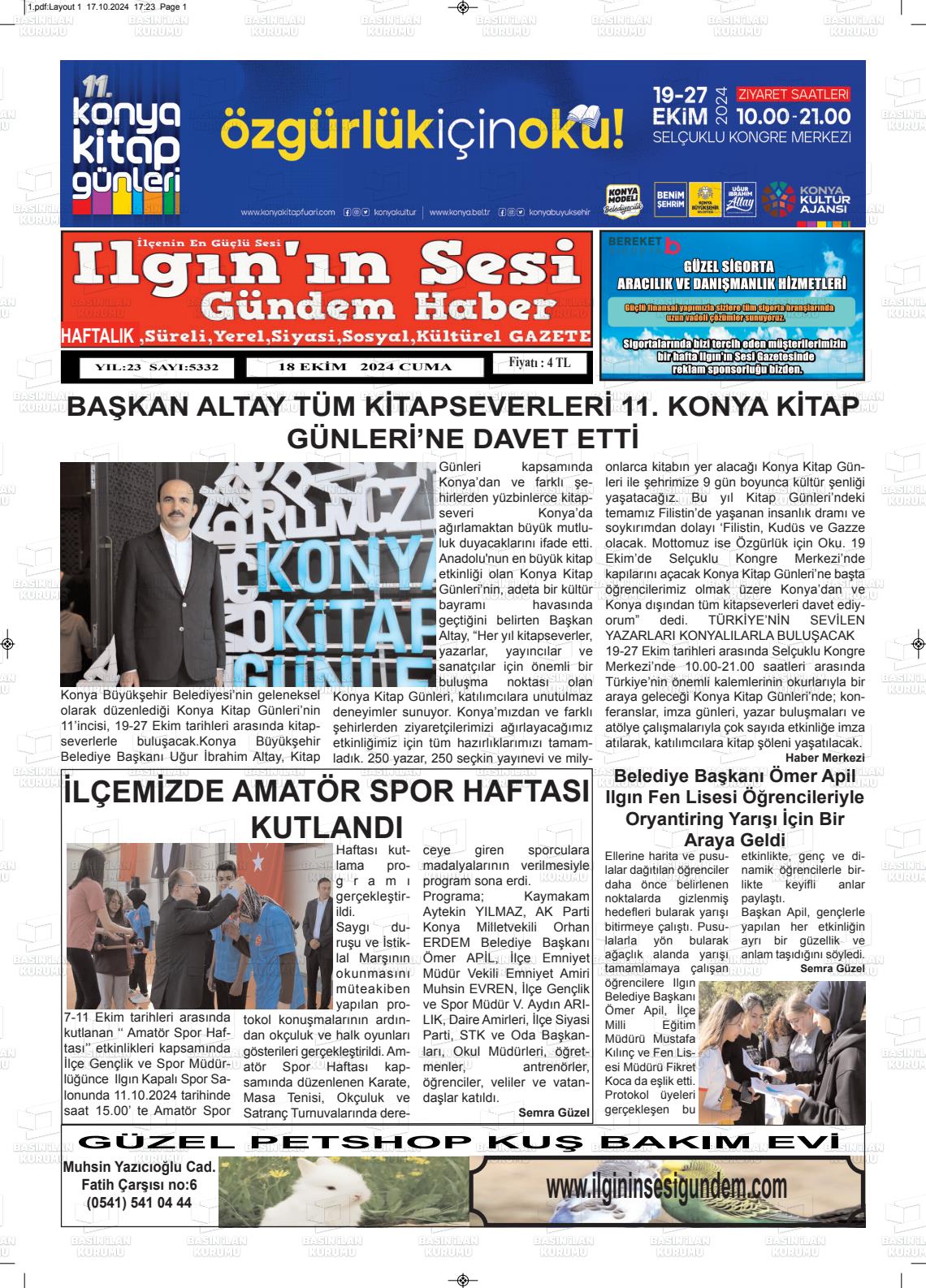 ILGIN'IN SESİ Gazetesi