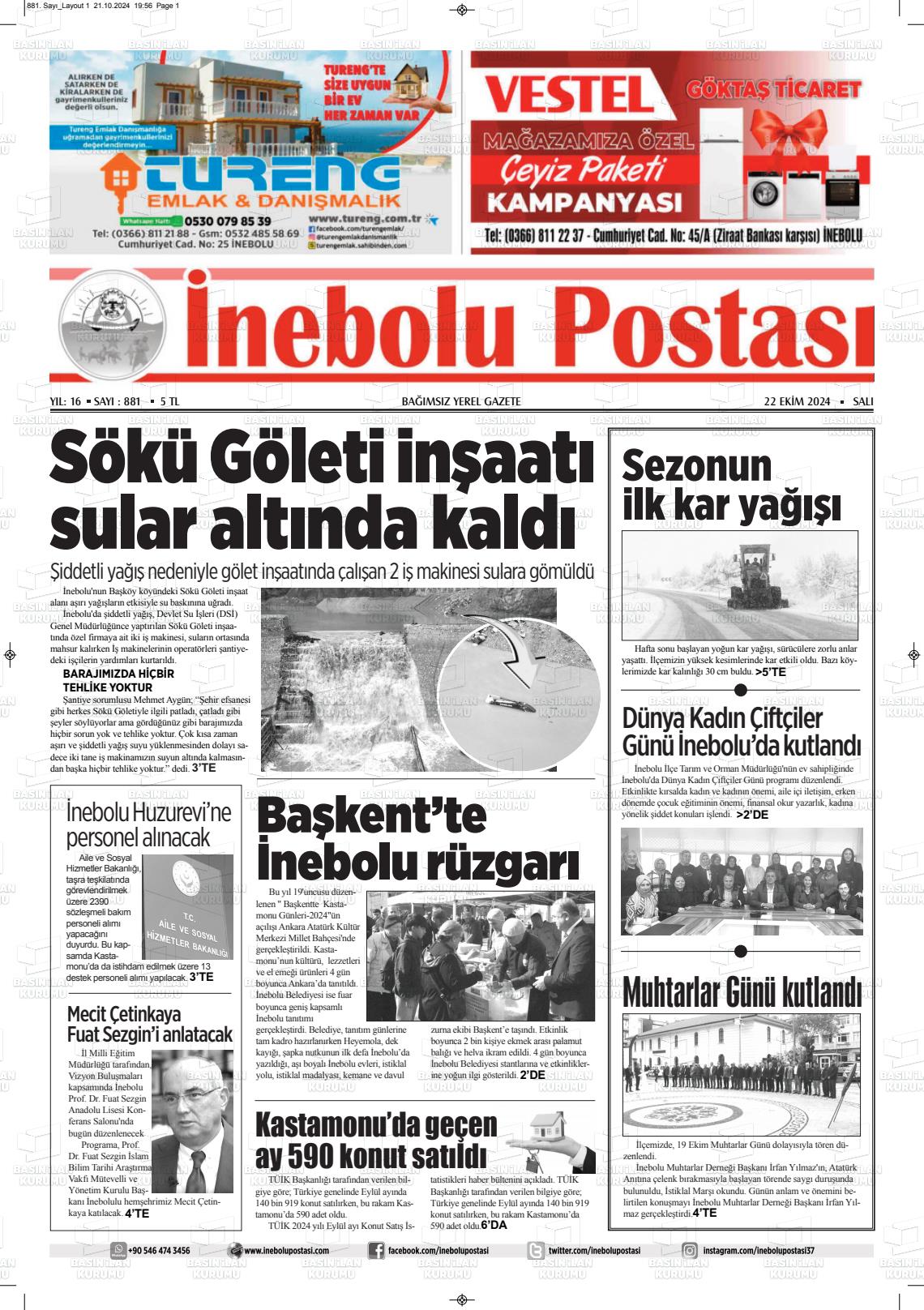 İNEBOLU POSTASI Gazetesi