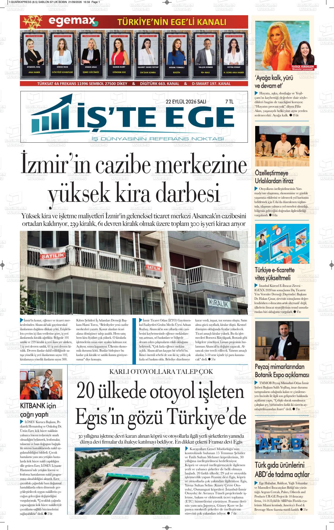 İŞ'TE EGE Gazetesi
