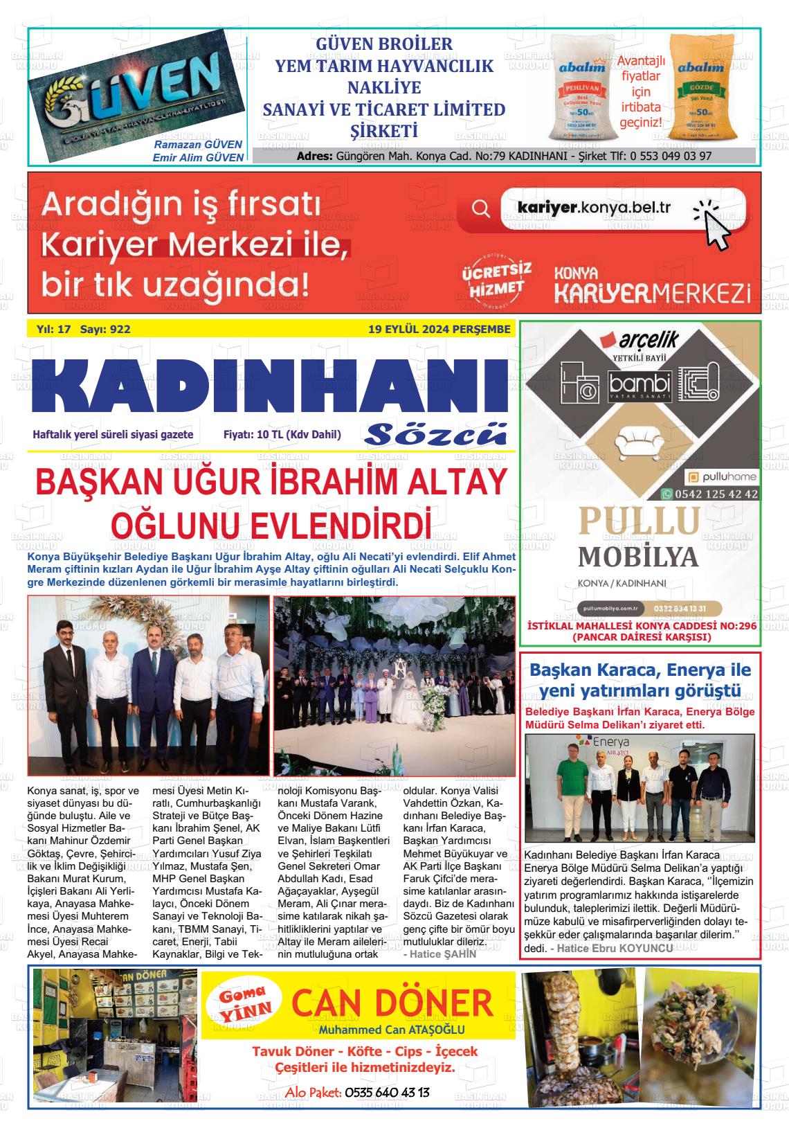 KADINHANI SÖZCÜ Gazetesi