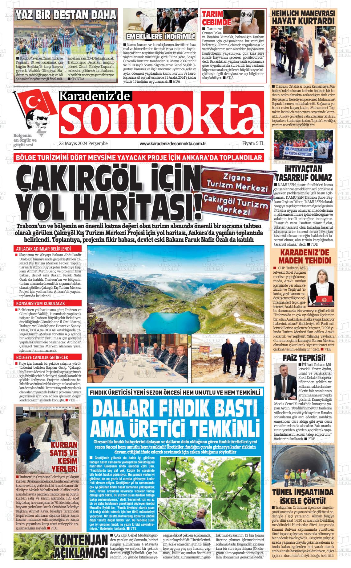 KARADENİZ'DE SONNOKTA Gazetesi