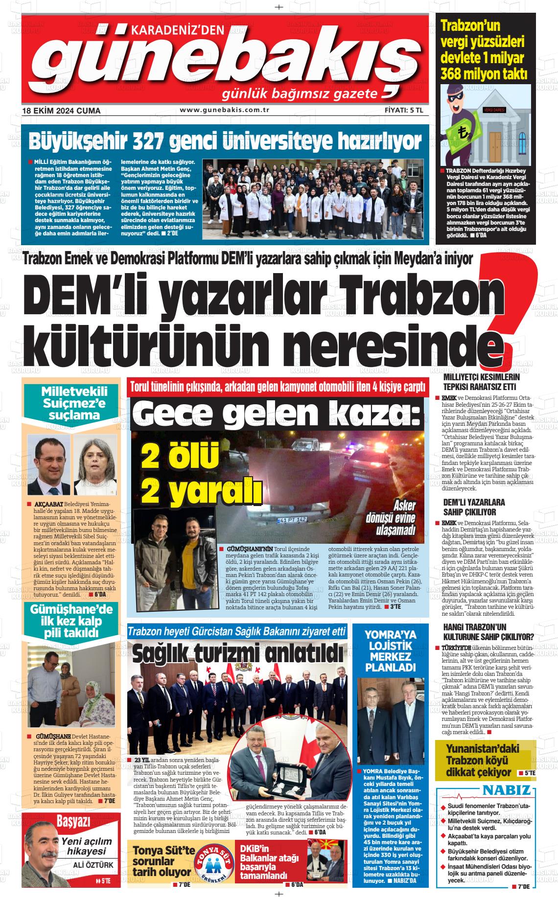 KARADENİZ'DEN GÜNEBAKIŞ Gazetesi