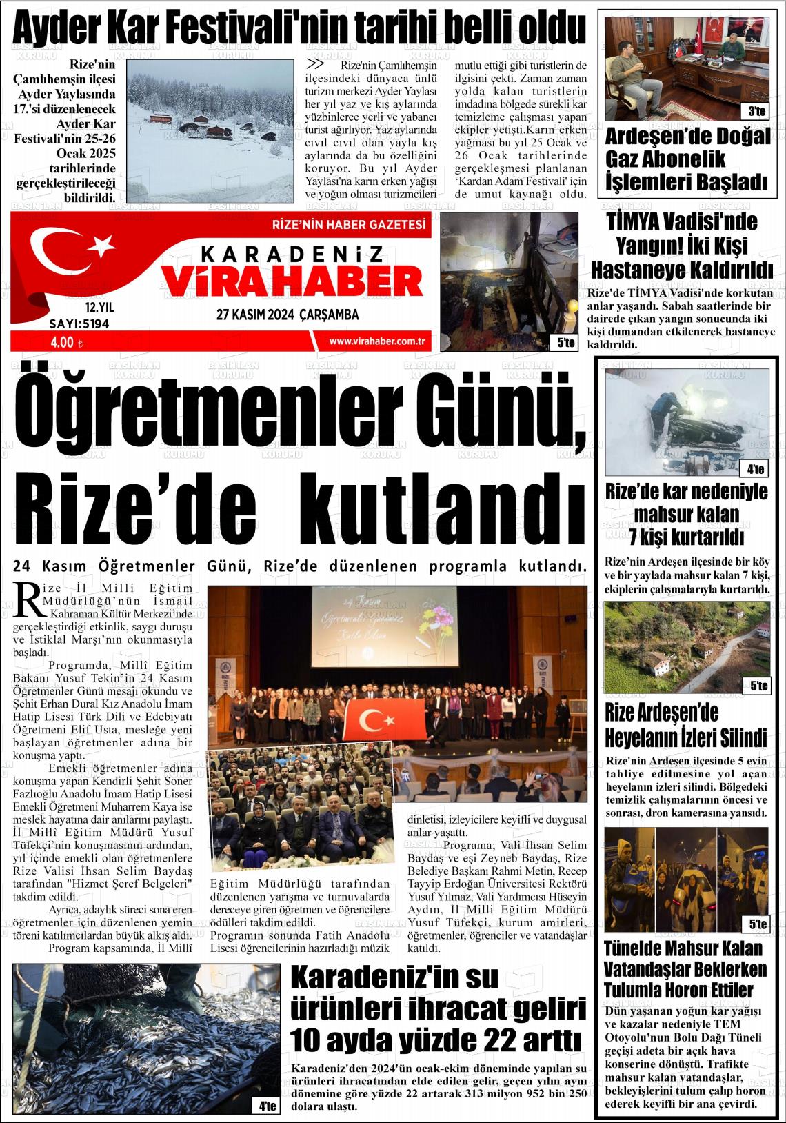 KARADENİZ VİRA HABER Gazetesi