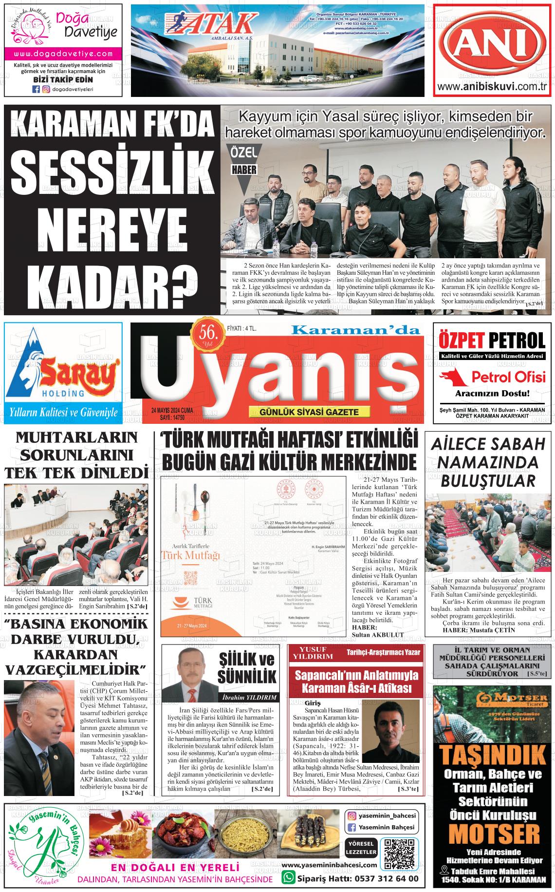 KARAMANDA UYANIŞ Gazetesi