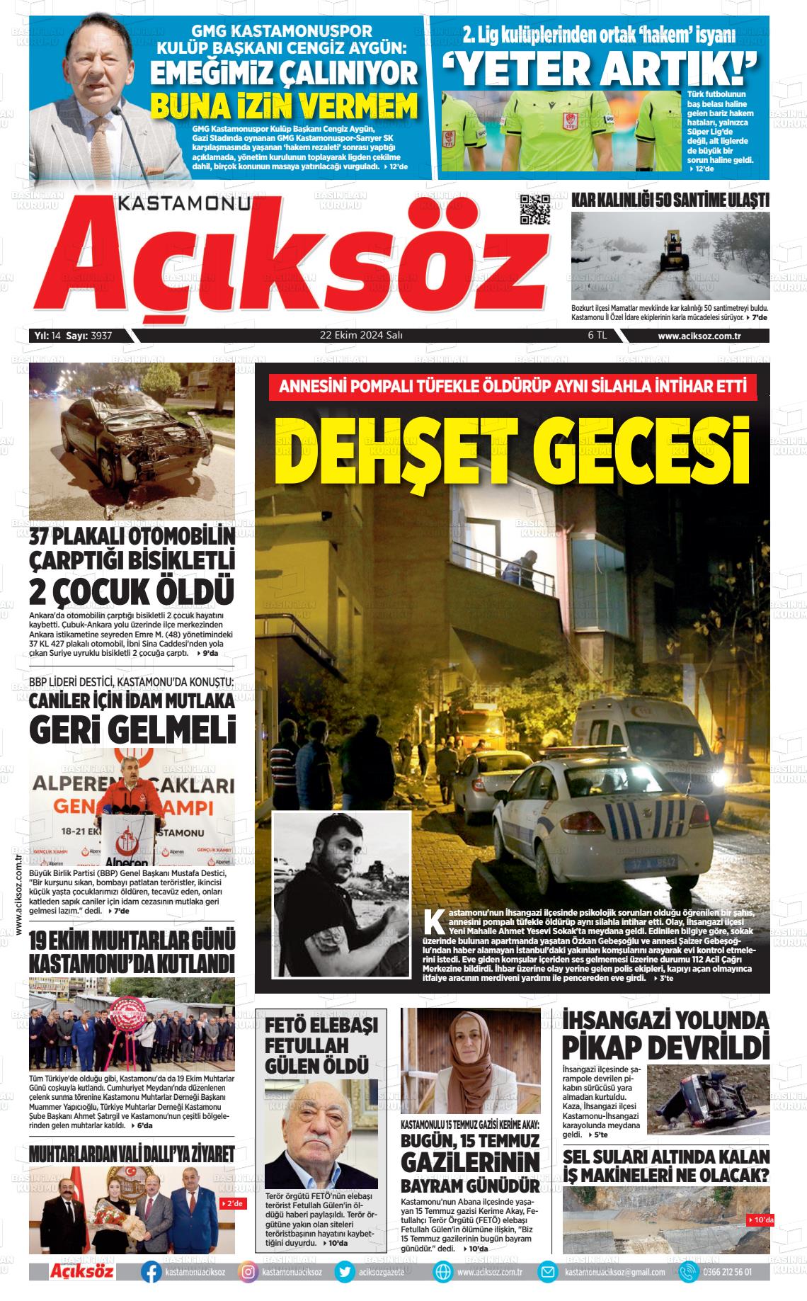 KASTAMONU AÇIKSÖZ Gazetesi