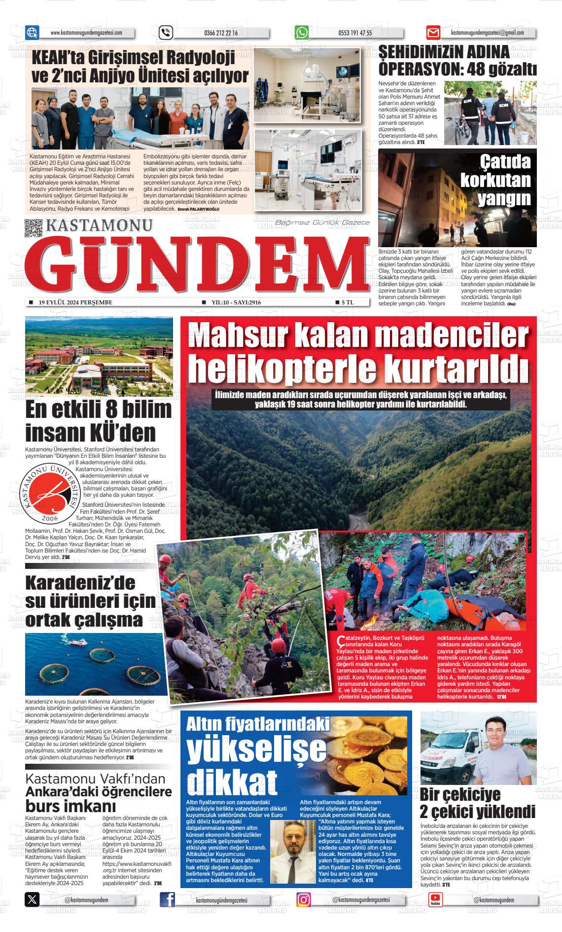 KASTAMONU GÜNDEM Gazetesi