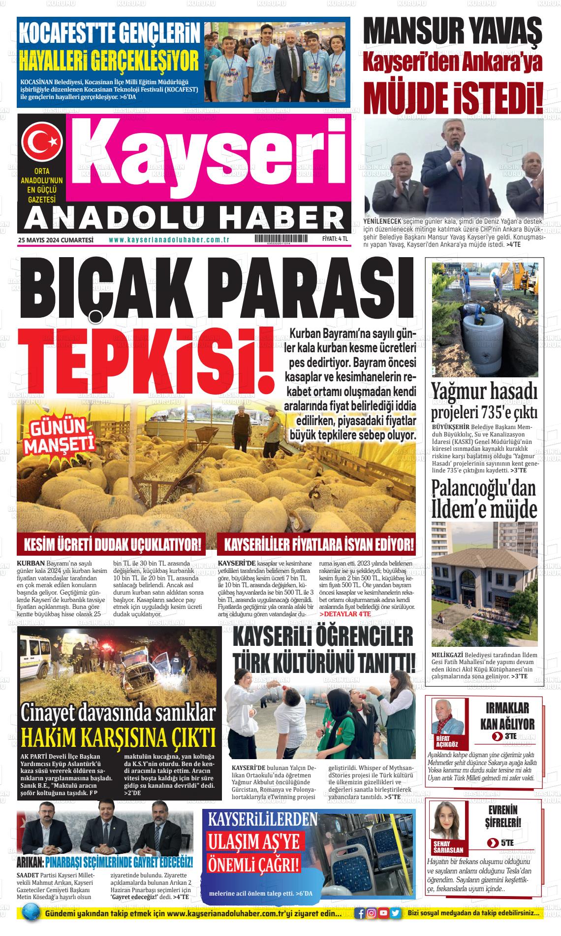 KAYSERİ ANADOLU HABER Gazetesi